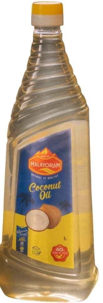 MALAYORAM 100% Pure & Fresh Coconut Oil for Hair, Skin & Cooking (1 L).