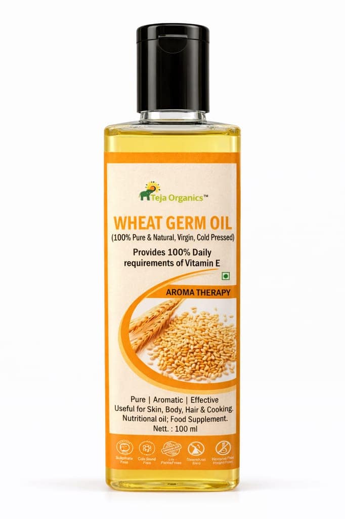 Wheat Germ Oil | Cold-pressed Unrefined | Provides Daily requirements of Vitamin E | Useful for Skin, Body & Hair