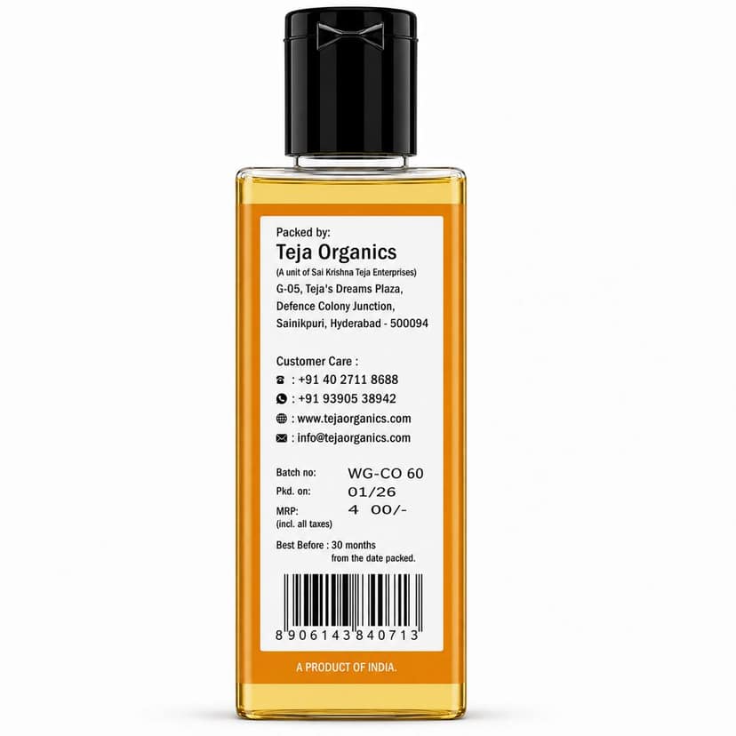 Wheat Germ Oil | Cold-pressed Unrefined | Provides Daily requirements of Vitamin E | Useful for Skin, Body & Hair view 2