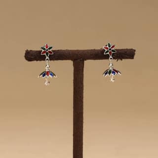 Multicolor - Handcrafted Paka Meenakari Earrings 125