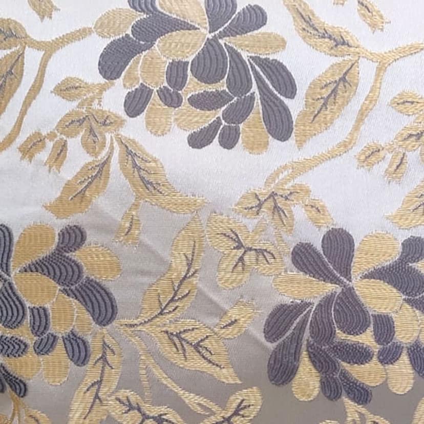 White Grey Damask / Self Design / Woven Floral Motifs Zipper Square Combo Cushion Covers (12x12 inch or 30 x 30 cm) Set of 3 view 2