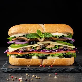 Mushroom Salad Sandwich