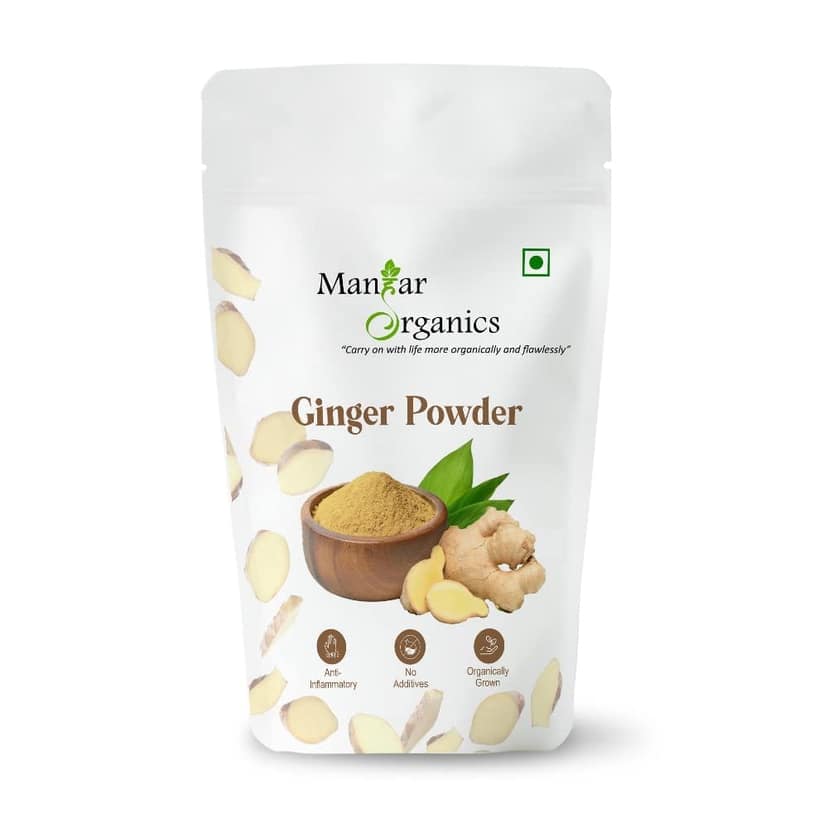 ManHar Organics Ginger Powder 500gm | Natural & Pure | Aromatic Dry Adrak Powder for Cooking & Wellness | No Additives