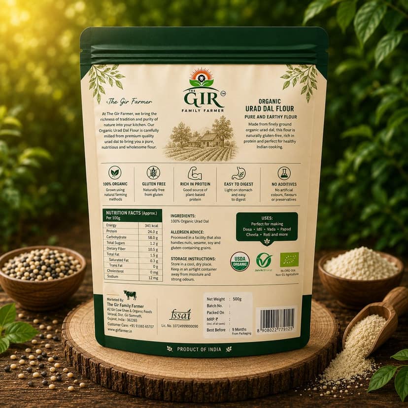 Organic Urad Dal Flour - Pure and Earthy Flour view 2