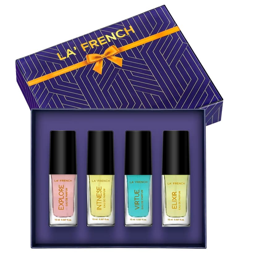 Purple Perfume Gift Set for Unisex 4x15ml | Elixir Explore Intense Virtue