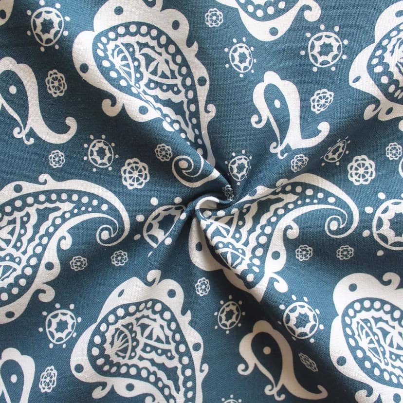 AIRWILL ? Cotton Blackout and Room Darkening 9ft Long Door Curtains Pack of 1 pc. (Printed - Blue) view 2