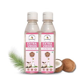 CocoGlow Virgin Coconut Oil |100% Pure | cold and wet pressed from fresh coconut milk | Chemical-Free | 60% MCT | Rich Aroma & Flavor of Fresh Coconuts | for RAW consumption , Massage , skin care Hair care , Multipurpose | 250ml x 2