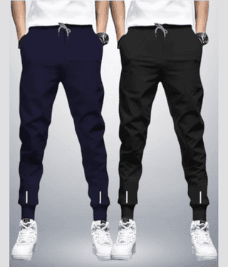 Reya Multicolor Cotton Blend Men's Trackpants ( Pack of 2 )