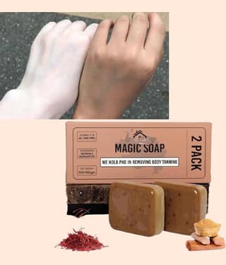 BUEWEY Beauty GHARI Soap Magic And Saffron Bath Soap for All Skin Type ( Pack of 2 )