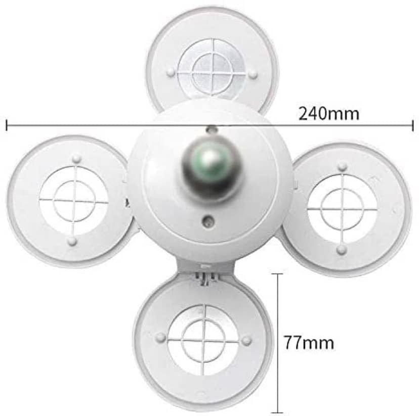 SPARKWORLD Foldable LED Football Bulb | Free Size B22 Base | 5 Panel Adjustable Design | 40W High Brightness White Light | Colour: FootBall Bullb view 2