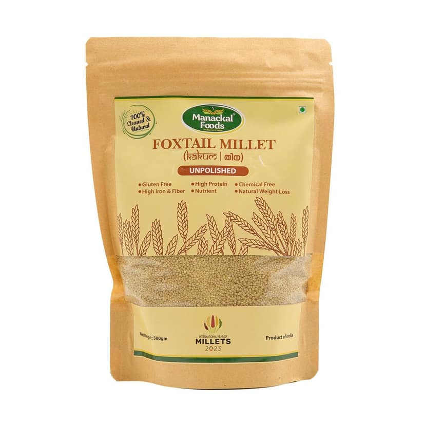 Foxtail Millet | Whole Grain 500g | Natural & Unpolished | Gluten-Free Superfood | High in Fiber & Protein | 500g