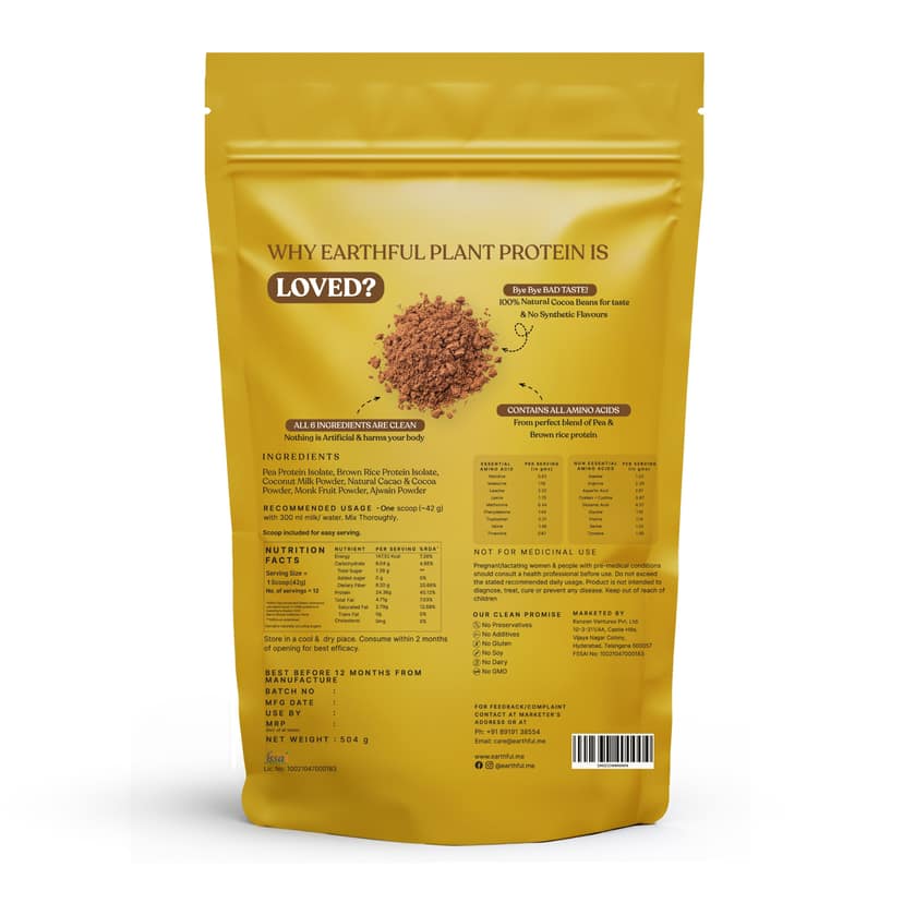Earthful Honest Plant Protein-Indonesian Cocoa view 2