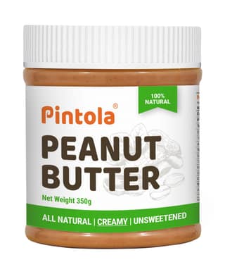 Pintola All Natural Peanut Butter | Rich in Fiber, 30g Protein | Non GMO, Naturally Gluten Free, Cholesterol Free | Unsweetened, Creamy, Pintola All Natural Peanut Butter | Rich in Fiber, 30g Protein | Non GMO, Naturally Gluten Free, Cholesterol Free | U