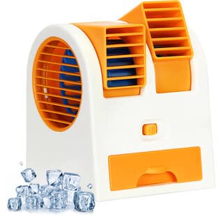Right traders Mini Small USB Air Cooling Fan - Portable Dual Bladeless Air Conditioner