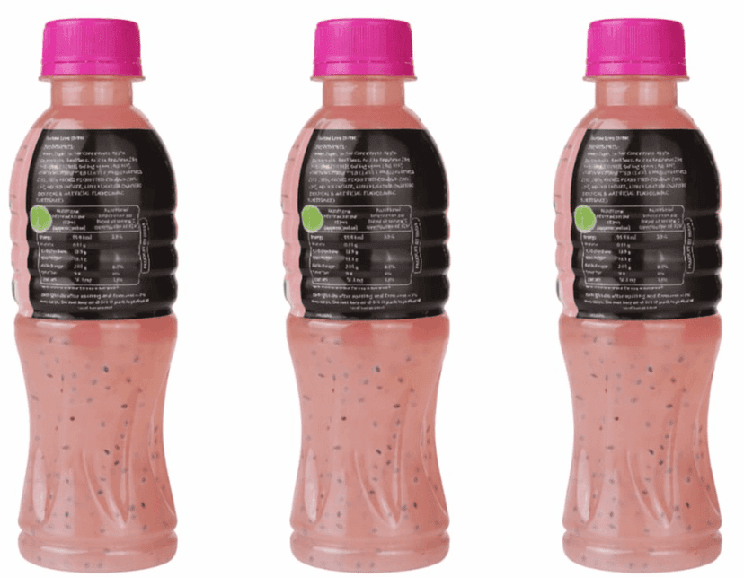 ICY Basil LYCHEE Drink with Basil Seeds, 250ml - Exotic & Refreshing - Pack of 3 view 2