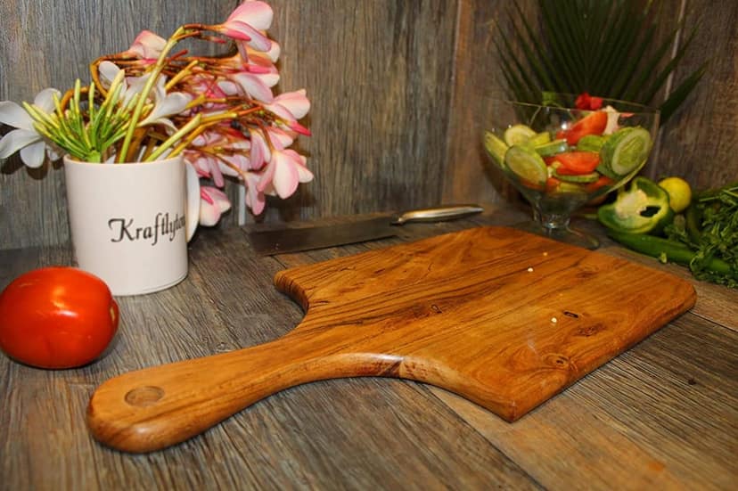 Premium Anti-Bacterial rectangular Wooden Cutting/Chopping Board view 2