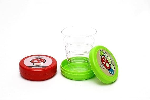 Plastic Folding Glasses Set of 2 – Lightweight Collapsible Travel Drinking Glasses for Outdoor and Camping view 2