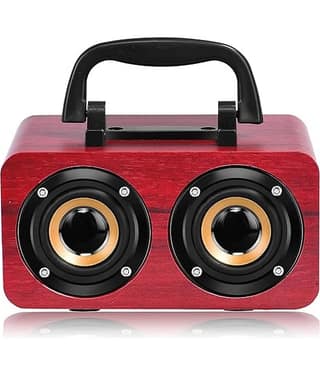 Walrus WL-BOOMBOX-WOOD 6 W Bluetooth Speaker Bluetooth V 5.3 with USB,SD card Slot,Aux,3D Bass Playback Time 10 hrs Brown