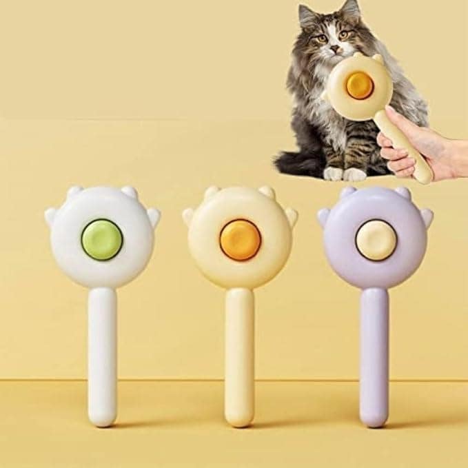 Cat hair brush, brush for hair, cat comb, hair brush, cat brush for grooming hair, short or long haired cats view 2