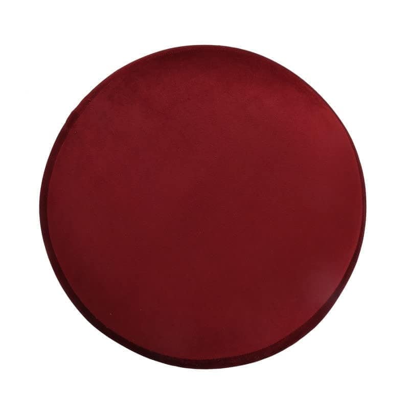 Rugsxerry Ottoman Pouffes for Sitting Stool for Living Room Sitting Puffy Wooden Stools Chair Living Room Furniture Footrest Pouf Foot Stool for Office Room Decor, 16x16x18 inch, Maroon view 2