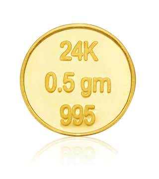 Dvara SmartGold Round Gold Coin (24K) 0.50 Gms