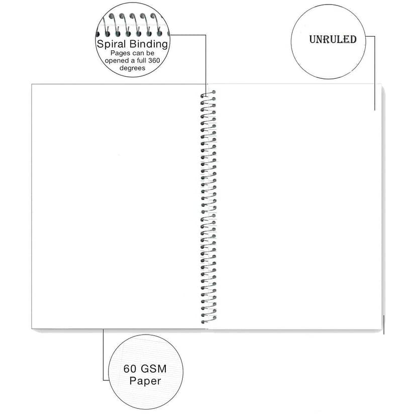 Rush 400 Pages Premium Spiral Note Book Ruled A4 size - Spiral Notebook Ruled view 2