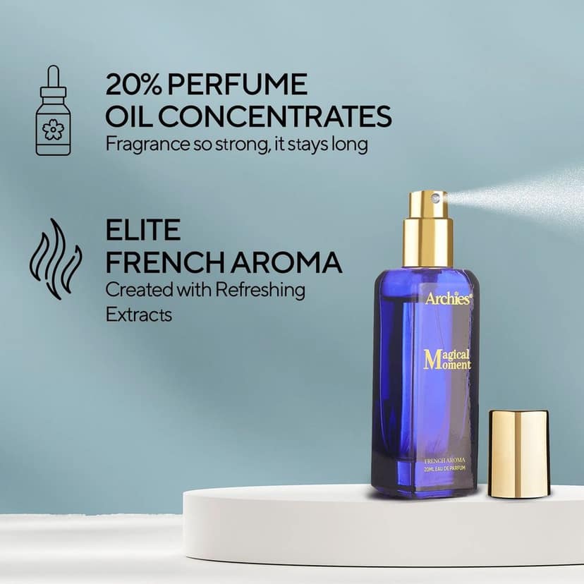 ARCHIES MAGICAL MOMENT Eau De Luxury Parfume for Women | 20 ML | French Aroma | A Sweet & Sophisticated Perfume | Premium & Long Lasting EDP Fragrance Scent (20% High Concentrated Perfume) view 2