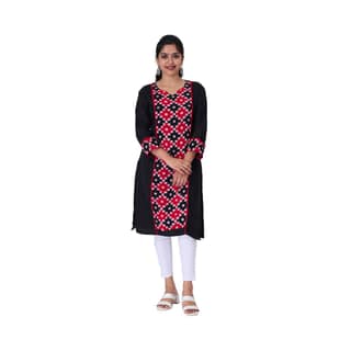 GHL GUENDICHA HAAT Sambalpuri Certified Handloom Pasapali Women's Pure Cotton Kurta