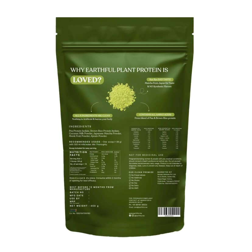 Earthful Honest Plant Protein-Japanese Matcha view 2