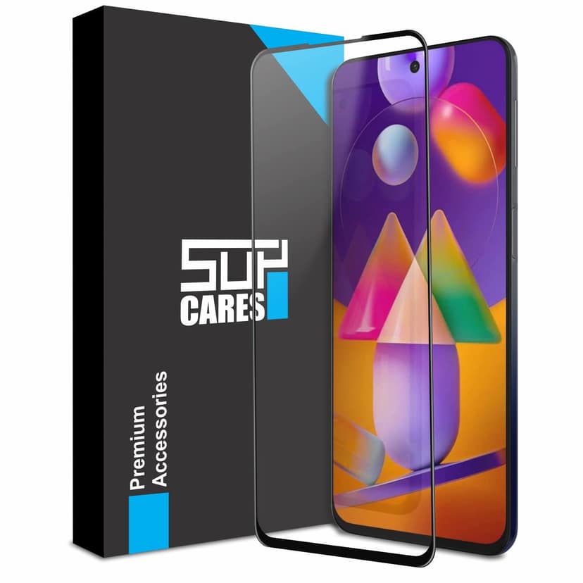 SupCares Tempered Glass for Samsung Galaxy M31S, A51, A52, and A52S (6.5 Inch) With Installation Kit | 9H Edge to Edge Screen Protector | Black SupCares Tempered Glass for Samsung Galaxy M31S, A51, A52, and A52S (6.5 Inch) With Installation Kit | 9H Edge