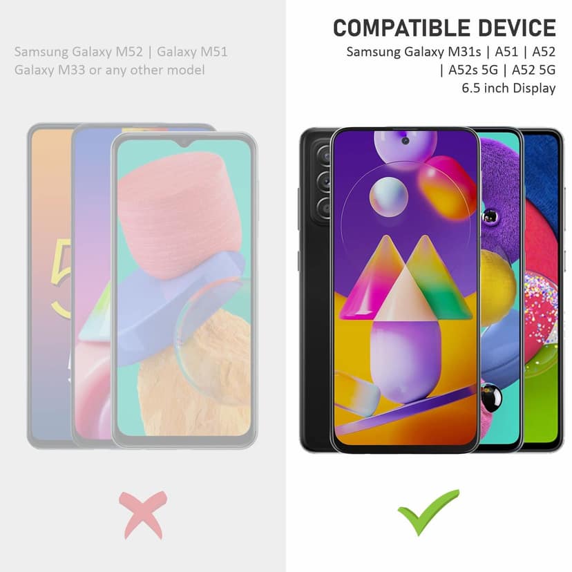 SupCares Tempered Glass for Samsung Galaxy M31S, A51, A52, and A52S (6.5 Inch) With Installation Kit | 9H Edge to Edge Screen Protector | Black SupCares Tempered Glass for Samsung Galaxy M31S, A51, A52, and A52S (6.5 Inch) With Installation Kit | 9H Edge view 2