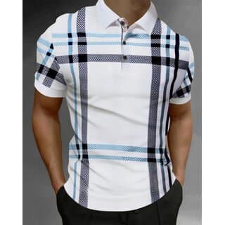 AUSK Mens Casual Printed Cotton Blend White & Black Summer wear Co-ords set of T-Shirt & Trakpant view 2