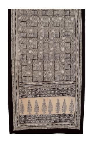 Beige Stole Silk Bagh Print