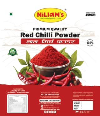 NiLLaM's Red Chilli Powder (100g) | Aromatic & Spicy Masala | Daily Cooking Essentials