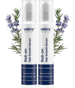 Vebix Professional Rosemary Roll-On Hair Serum 18 mL Pack of 2