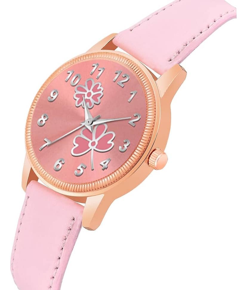 KIARVI GALLERY Pink Leather Analog Womens Watch view 2