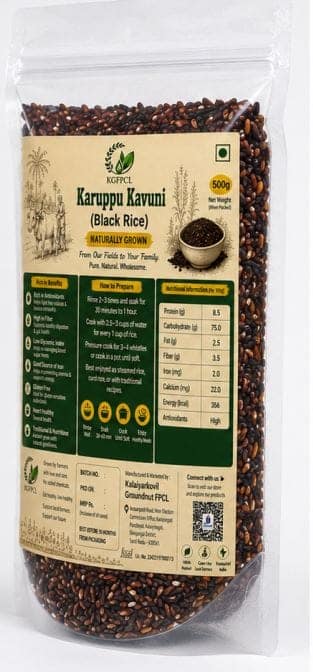 Karuppu Kavuni (Black Rice) – Naturally Grown view 2