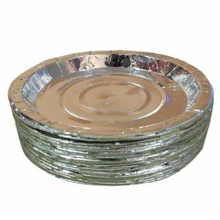 Ukal Paper Plate - Pack Of 100 Pieces, Silver