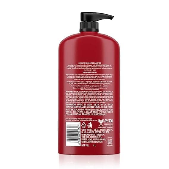 TRESemme Keratin Smooth+ Shampoo with Keratin Protein and Argan Oil (1 Liter) view 2