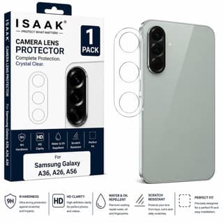 ISAAK Back Camera Lens Protector compatible for Samsung Galaxy A36 5G|Samsung Galaxy A26 5G|Samsung Galaxy A56 5G (Pack of 1)