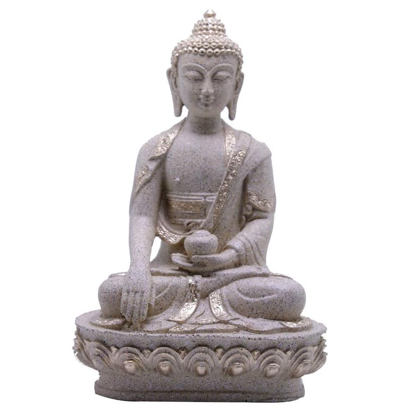 Craftlayout Meditating Lord Buddha Idol, Sand 11 Inch view 2