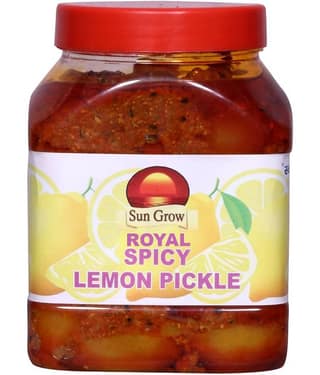 Sun Grow Homemade Royal Organic Spicy Lemon Pickle | Nimbu Ka Achar Pickle 1 kg