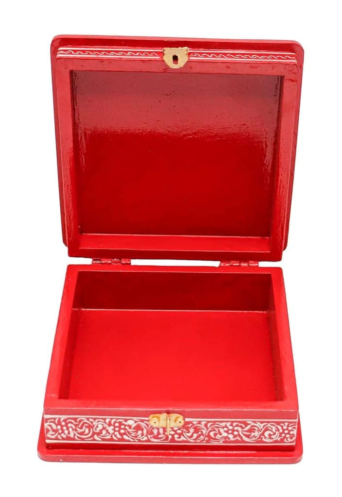 COTTAGE Ptd Box Jaipur Style 6X6X2 Inch view 2