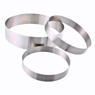 Round Cake Ring & Burger Ring Stainless Steel Heavy Cake Ring, Set of 3