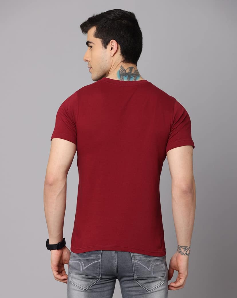Crepeon Mens Plain Round Neck T shirt