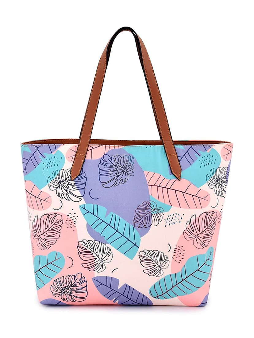 Lychee bags Women Printed White Canvas Tote Bags view 2