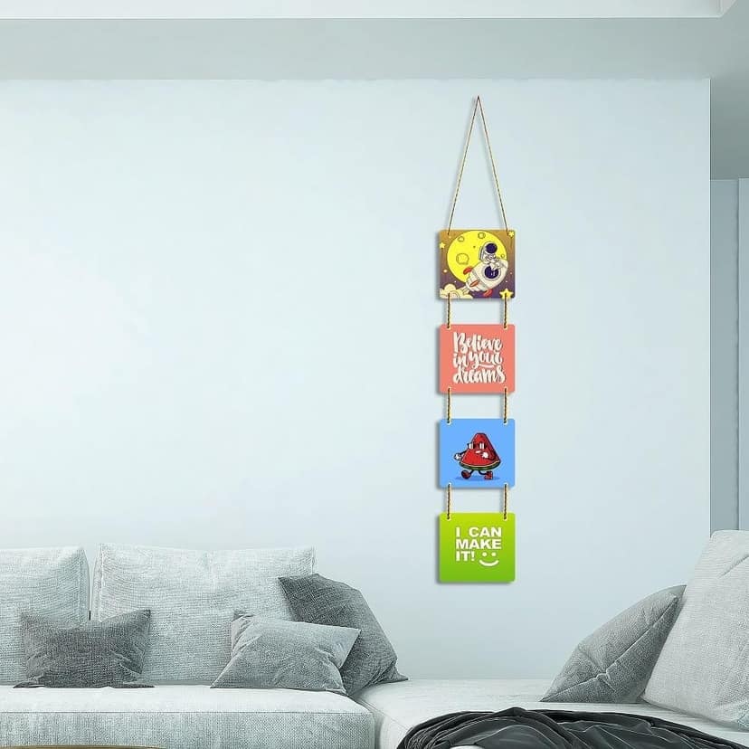 Wall Hangings for Home Decoration Items for Living Room Decor Welcome Home Wall Hanging for Home Office Decoration Handmade Craft for Kids Decorative Wall Art (WH1210) view 2