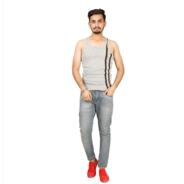 Men's Round Neck Vest Linner Grey (Pack of 01 Pcs)