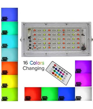 Daylight LED 50 Watts IP 66 Flood Light RGB - Pack of 1