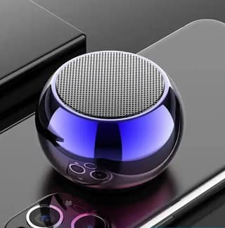 Mini Boost 4 Bluetooth Speaker 4D Mini Electroplating Round Steel Speaker - Multicolor - Pack of 1